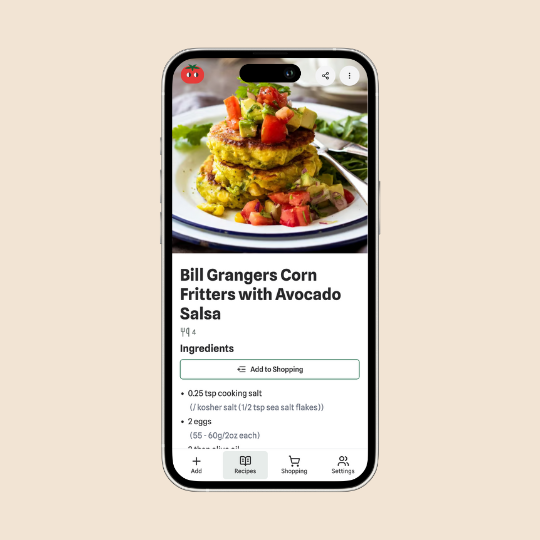 Step 4: Generate a shopping list